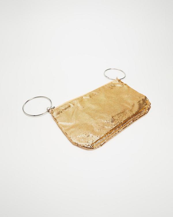 Honey and Beau - Glowmesh Tear Drop Bag - Clutches (Gold) Glowmesh Tear Drop Bag