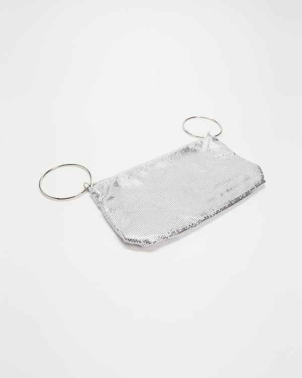 Honey and Beau - Glowmesh Tear Drop - Clutches (Silver) Glowmesh Tear Drop