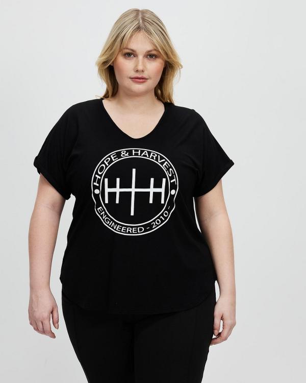 Hope & Harvest - Signature Round Logo Tee - T-Shirts & Singlets (Black) Signature Round Logo Tee