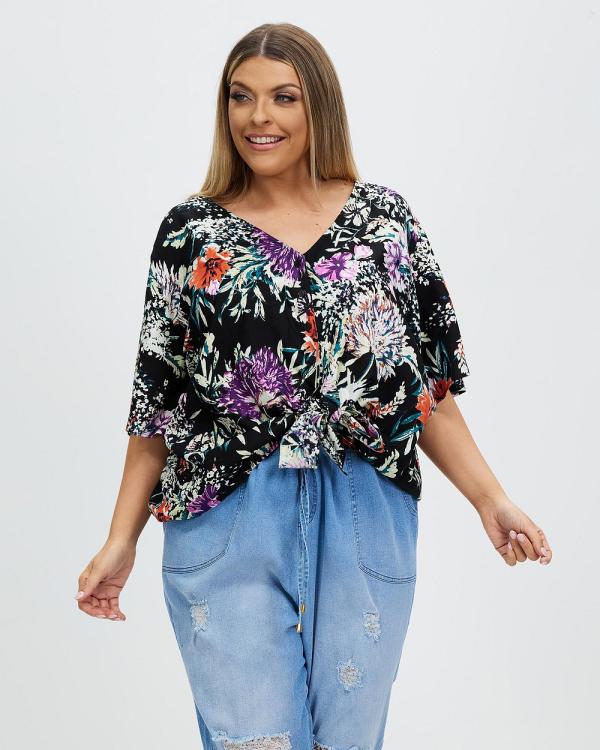 Hope & Harvest - Tie Front Top - Tops (Native) Tie Front Top