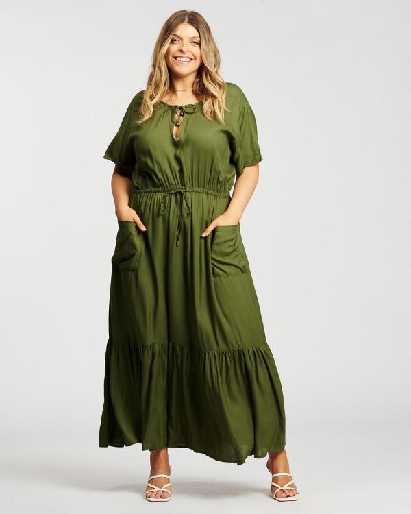 Hope & Harvest - Tropical Maxi Dress - Dresses (Sage) Tropical Maxi Dress