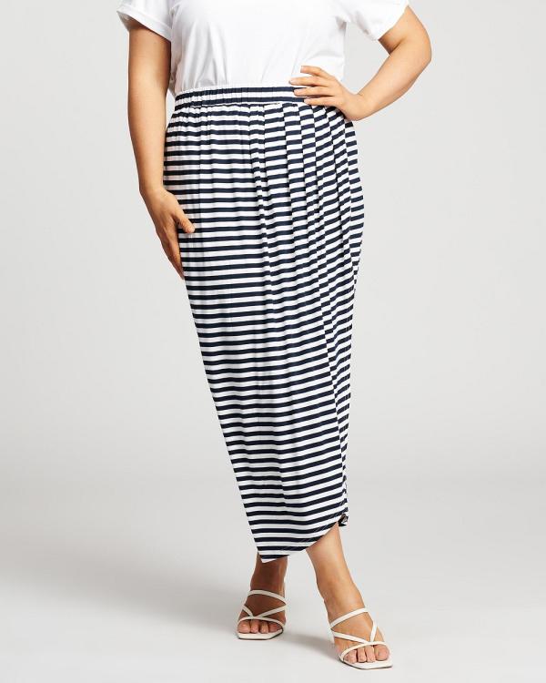 Hope & Harvest - Tulip Wrap Skirt - Skirts (Stripe) Tulip Wrap Skirt