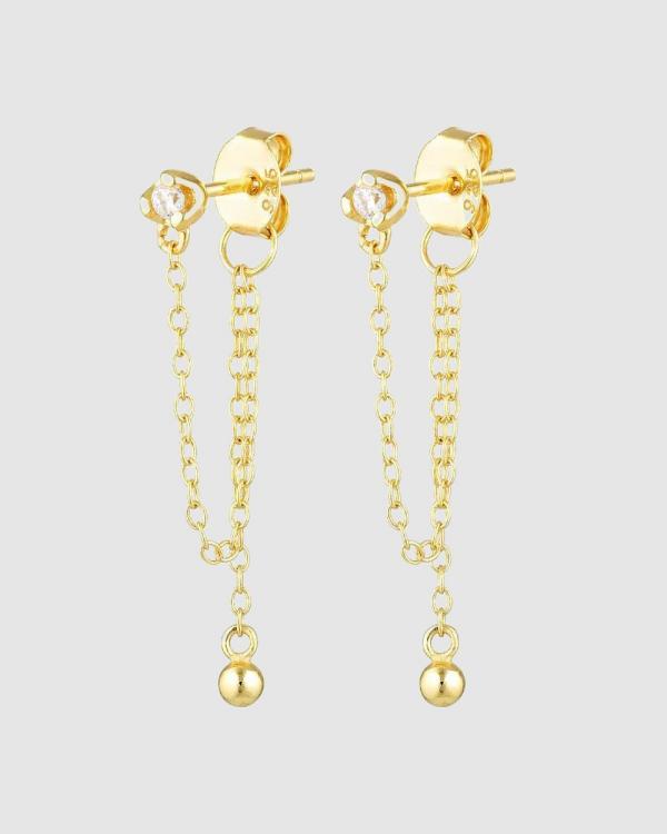 HOUSE OF SLANI - Alune Chain Stud Earrings - Jewellery (Gold) Alune Chain Stud Earrings