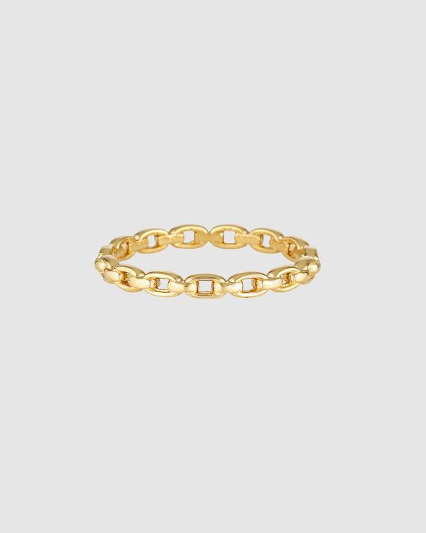 HOUSE OF SLANI - Dainty Stackable Gold Filled Chain Ring - Jewellery (Gold) Dainty Stackable Gold Filled Chain Ring