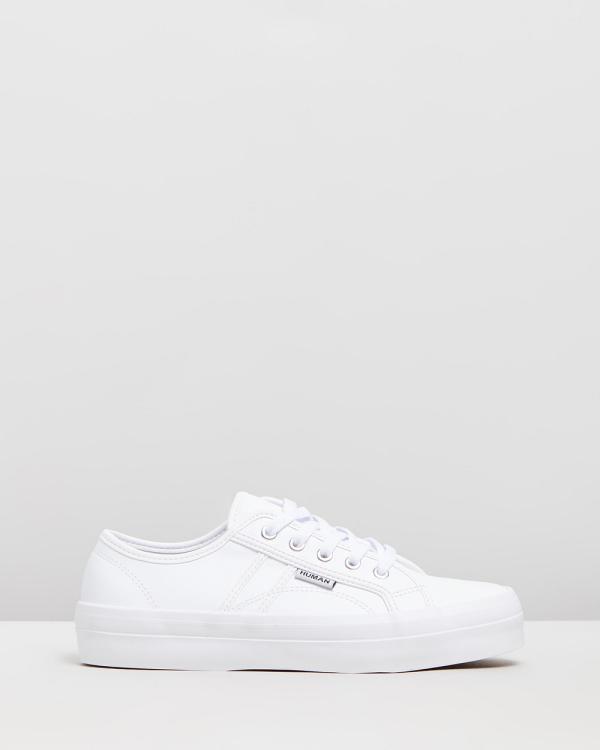 Human Premium - Cass Leather Sneakers - Sneakers (White) Cass Leather Sneakers