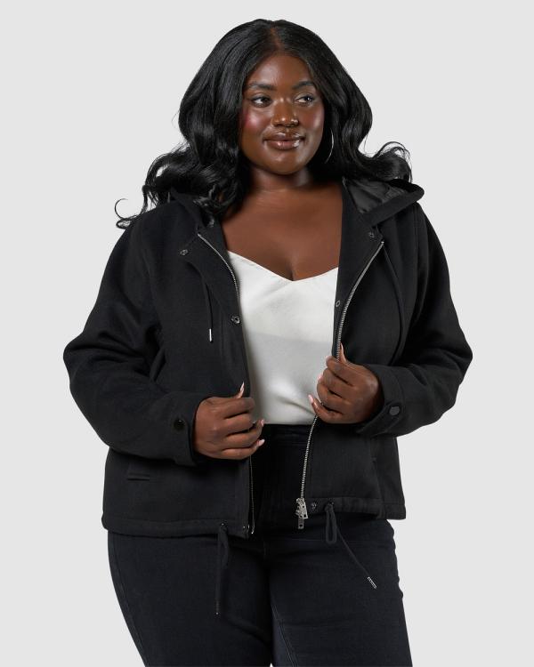 Indigo Tonic - Georgia Hooded Jacket - Coats & Jackets (Black) Georgia Hooded Jacket