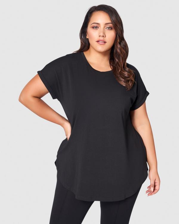 Indigo Tonic - Lauren Longline Tee - Short Sleeve T-Shirts (BLACK) Lauren Longline Tee