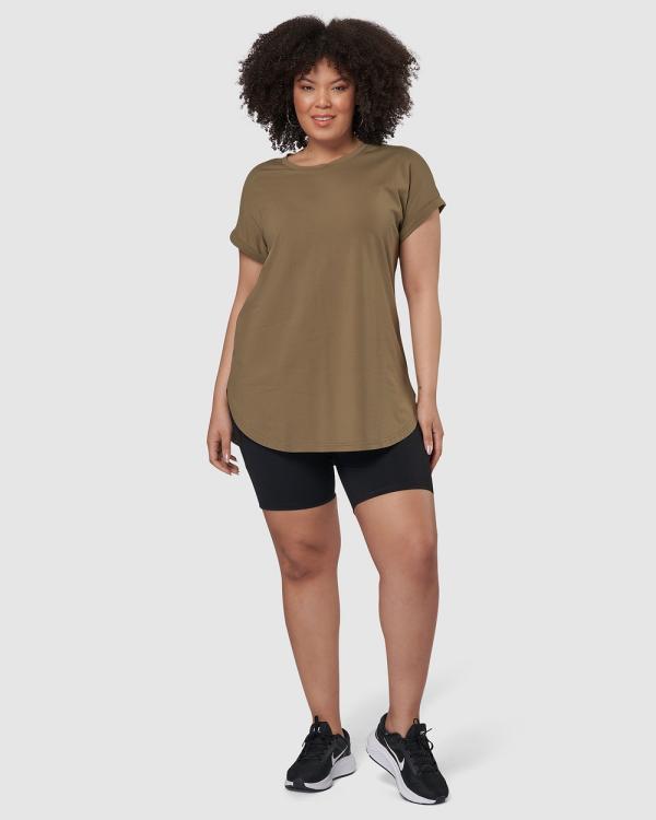 Indigo Tonic - Lauren Longline Tee - Short Sleeve T-Shirts (Green) Lauren Longline Tee