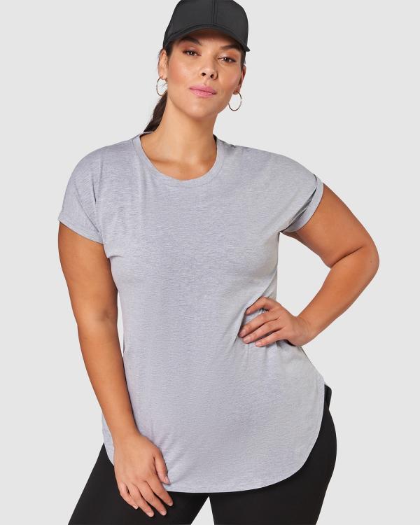 Indigo Tonic - Lauren Longline Tee - Short Sleeve T-Shirts (Grey) Lauren Longline Tee