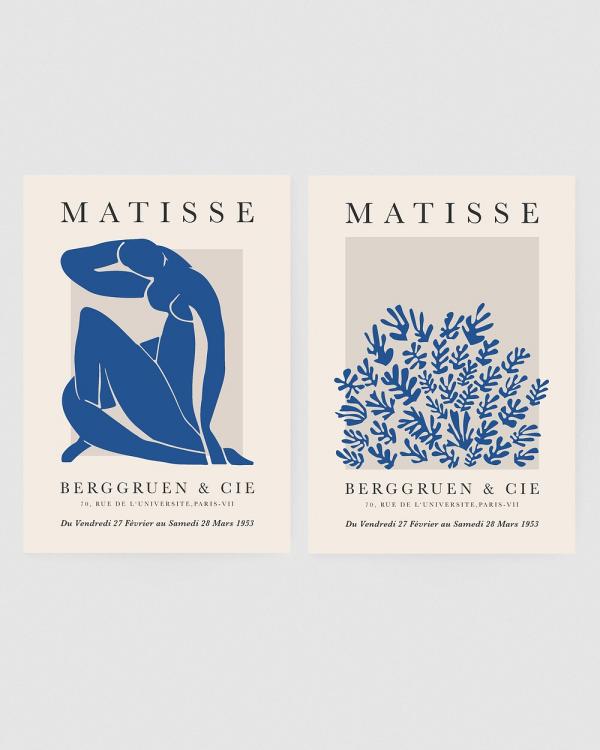 Inka Arthouse - Coral & Nude by Henri Matisse Art Print - Home (Blue) Coral & Nude by Henri Matisse Art Print
