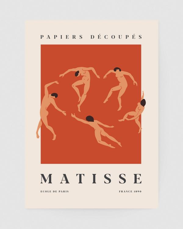 Inka Arthouse - Dancers by Henri Matisse Art Print - Home (Red) Dancers by Henri Matisse Art Print