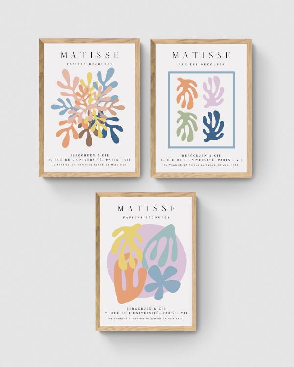 Inka Arthouse - Papiers Set of 3 Matisse Art Prints - Home (Multi) Papiers Set of 3 Matisse Art Prints