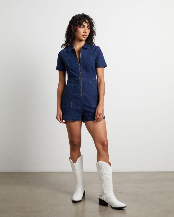 Insight - Avianna Denim Boilersuit - Jumpsuits & Playsuits (BLUE) Avianna Denim Boilersuit