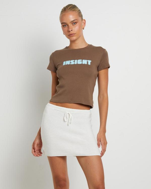 Insight - Dazed & Confused Baby Tee - Short Sleeve T-Shirts (BROWN) Dazed & Confused Baby Tee