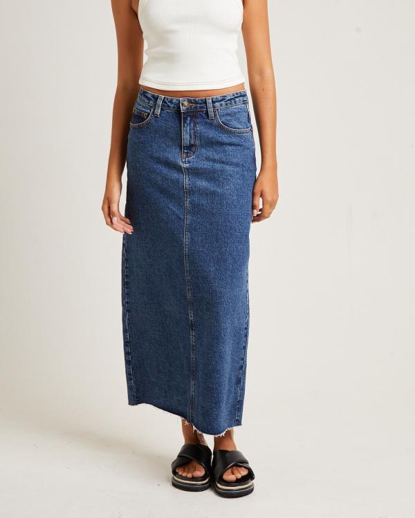 Insight - Naya Maxi Denim Skirt - Skirts (BLUE) Naya Maxi Denim Skirt