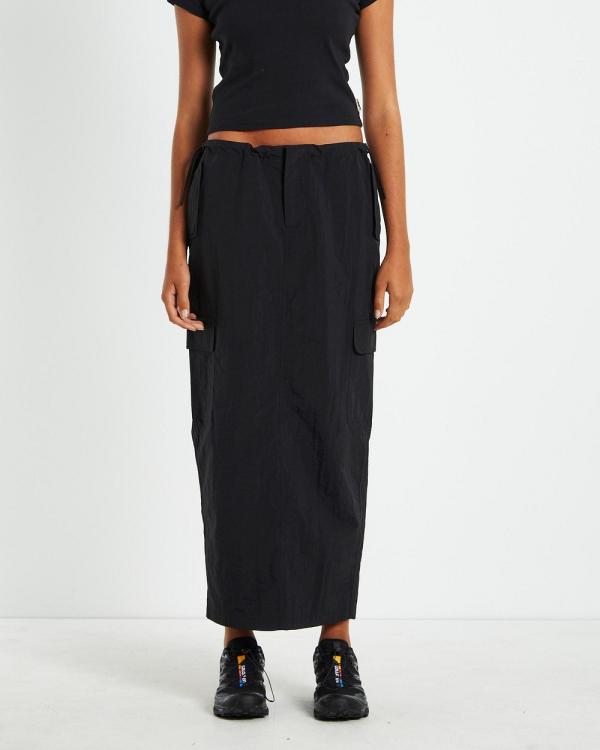 Insight - Ruby Multi Pocket Cargo Maxi - Skirts (BLACK) Ruby Multi Pocket Cargo Maxi