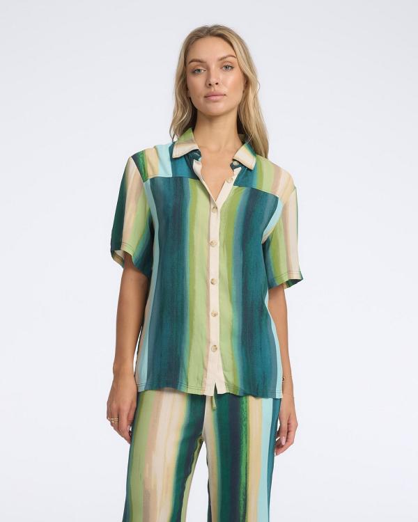 Isabelle Quinn - Arlo Button Up Shirt - Shirts & Polos (Green) Arlo Button Up Shirt