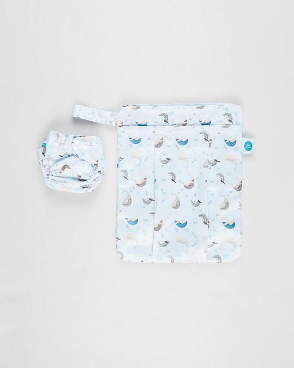 itti bitti - Reusable Swim Nappy + Double Pocket Wetbag - Swimming / Towels (Flip) Reusable Swim Nappy + Double Pocket Wetbag