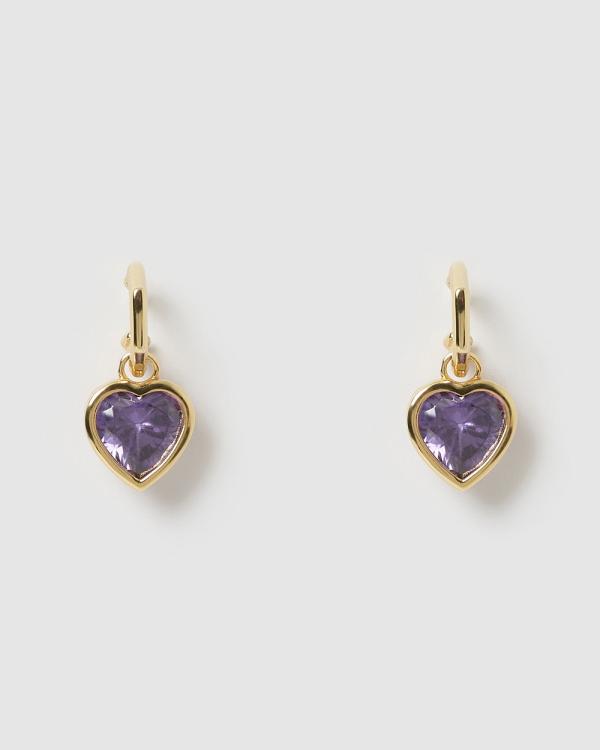 Izoa - Dusk Mini Hoop - Jewellery (Gold Purple) Dusk Mini Hoop