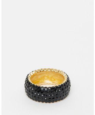 Izoa - Izoa Crystal Ring - Jewellery (Gold Black) Izoa Crystal Ring