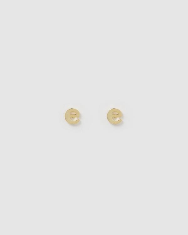Izoa - Little Letter E Stud - Jewellery (Gold) Little Letter E Stud