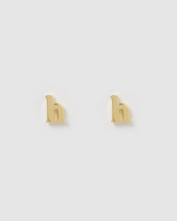 Izoa - Little Letter H Stud - Jewellery (Gold) Little Letter H Stud