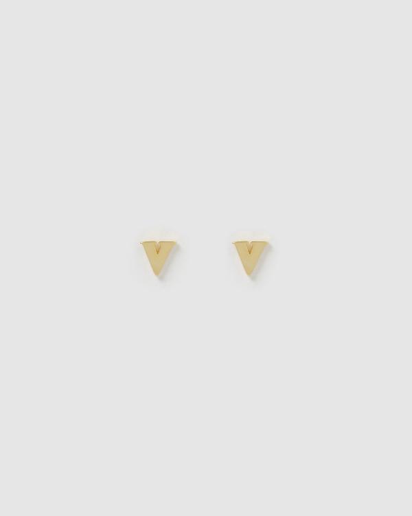 Izoa - Little Letter V Stud - Jewellery (Gold) Little Letter V Stud