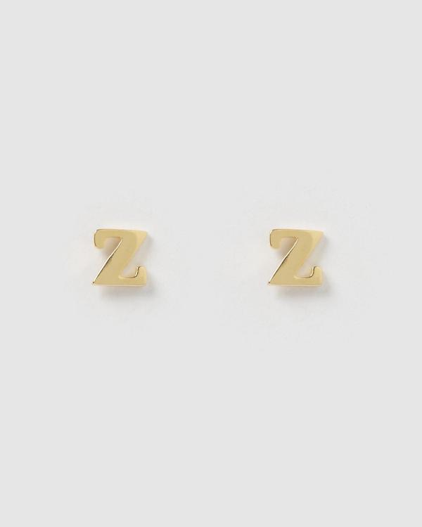 Izoa - Little Letter Z Stud - Jewellery (Gold) Little Letter Z Stud