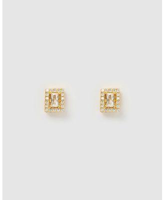 Izoa - Maya Stud Earrings - Jewellery (Gold Clear) Maya Stud Earrings