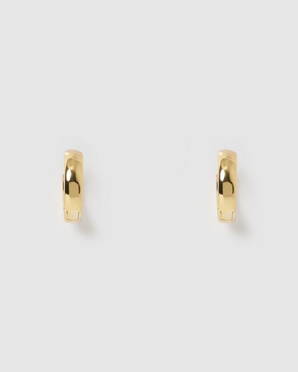 Izoa - Midnight Mini Hoop Earrings - Jewellery (Gold) Midnight Mini Hoop Earrings