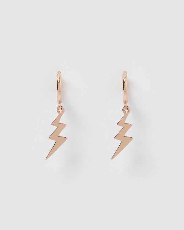 Izoa - Stormi Huggie Earrings - Jewellery (Rose Gold) Stormi Huggie Earrings