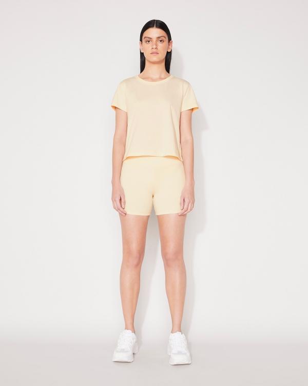 JACANDMOOKI - Rib Crop Bike Short - High-Waisted (BUTTER CREAM) Rib Crop Bike Short