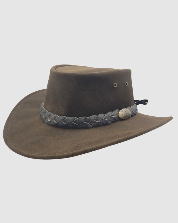 Jacaru - Jacaru 1004SE Oily Suede Explorer Hat   Limited Edition - Headwear (Brown) Jacaru 1004SE Oily Suede Explorer Hat - Limited Edition