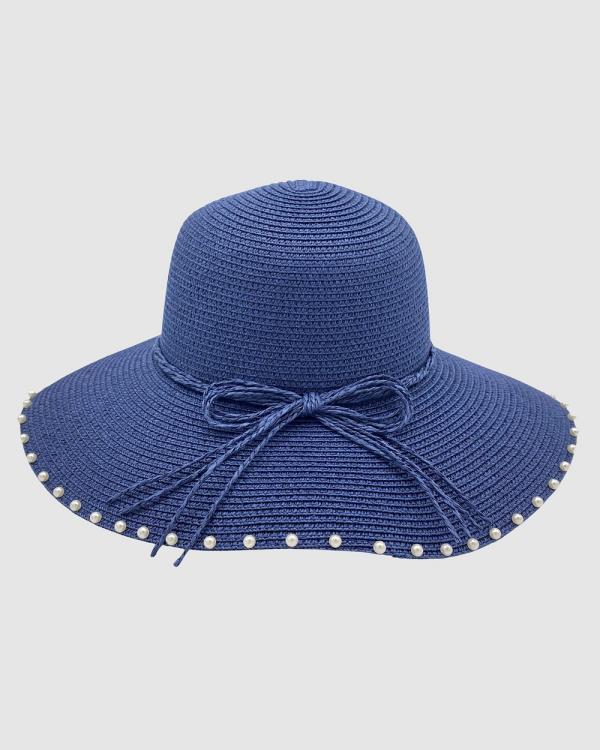 Jacaru - Jacaru 1763 Round Pearls Hat - Headwear (Blue) Jacaru 1763 Round Pearls Hat