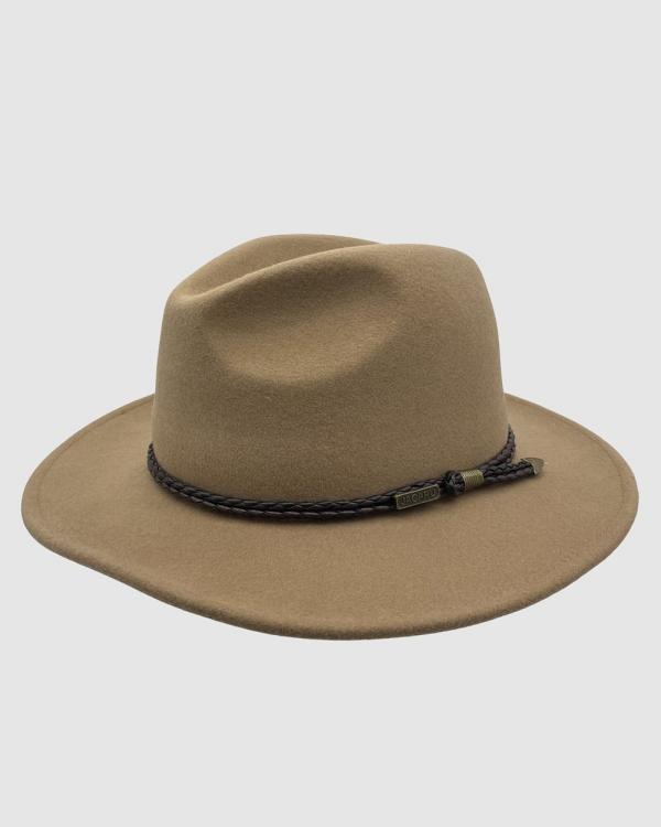 Jacaru - Jacaru 1847 Outback Fedora Hat   - Hats (Caramel) Jacaru 1847 Outback Fedora Hat -