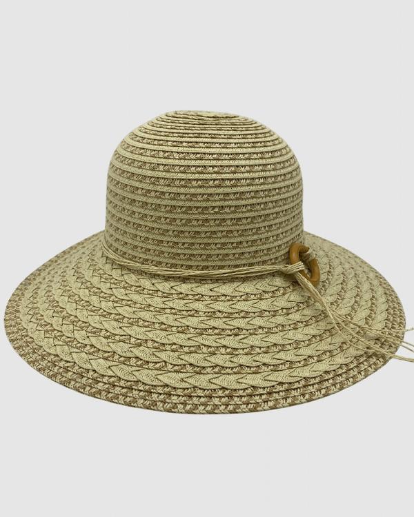 Jacaru - Jacaru 1885 Sun Hat Cream & Light Brown - Hats (Nude) Jacaru 1885 Sun Hat Cream & Light Brown