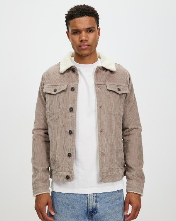 Jack & Jones - Alvin Sherpa Corduroy Jacket - Coats & Jackets (Fungi) Alvin Sherpa Corduroy Jacket