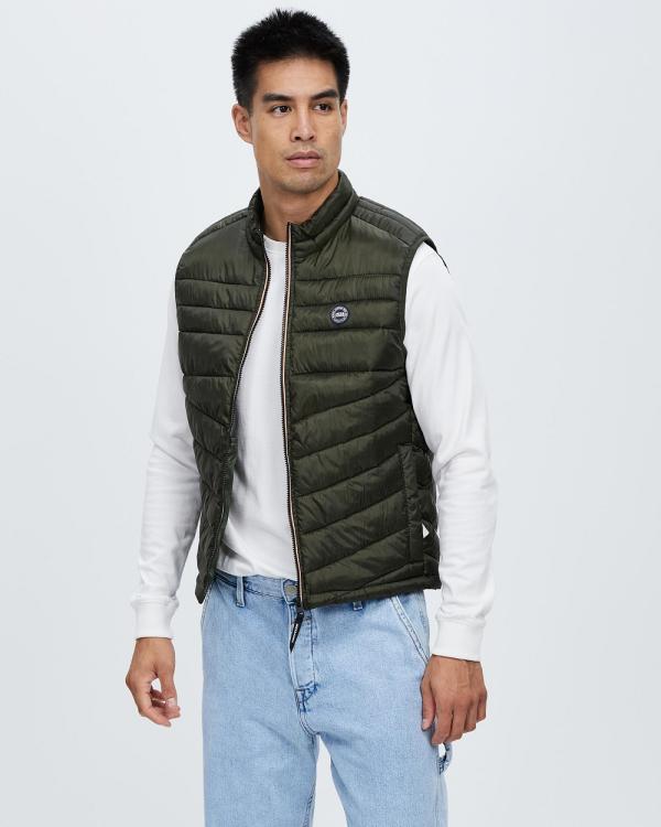 Jack & Jones - Collared Bodywarmer Puffer Vest - Coats & Jackets (Rosin) Collared Bodywarmer Puffer Vest