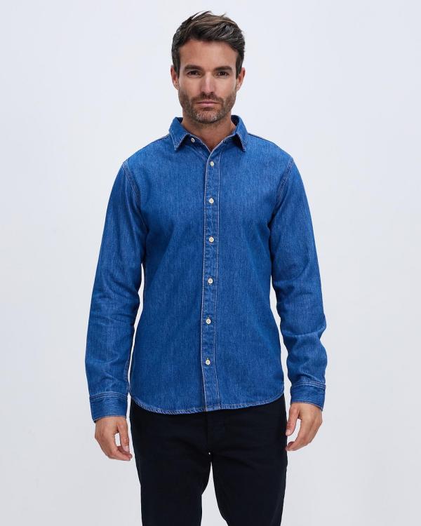Jack & Jones - Henry Denim Shirt - Casual shirts (Blue Denim) Henry Denim Shirt