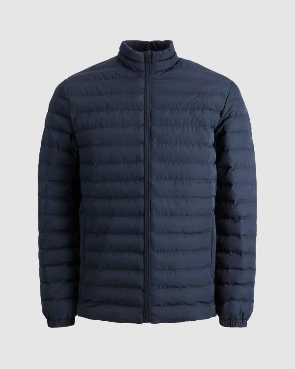 Jack & Jones - Recycle Puffer Collar Noos - Coats & Jackets (A-12 - Navy Blazer) Recycle Puffer Collar Noos