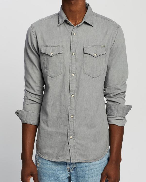 Jack & Jones - Sheridan LS Shirt - Casual shirts (Light Grey) Sheridan LS Shirt