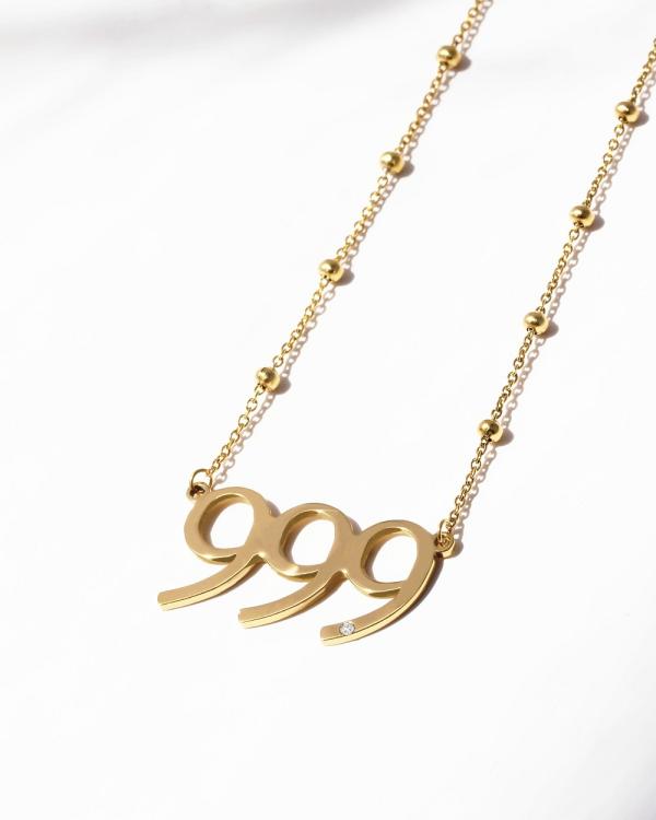 Jackie Mack - Triumph Necklace Angel Number 999 - Jewellery (Gold) Triumph Necklace Angel Number 999