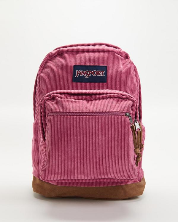 JanSport - Right Pack Corduroy Backpack - Backpacks (Mauve Haze Corduroy) Right Pack Corduroy Backpack