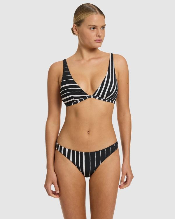 JETS - Lunar Stripe Triangle Bikini Top - Bikini Tops (Black/Chalk) Lunar Stripe Triangle Bikini Top