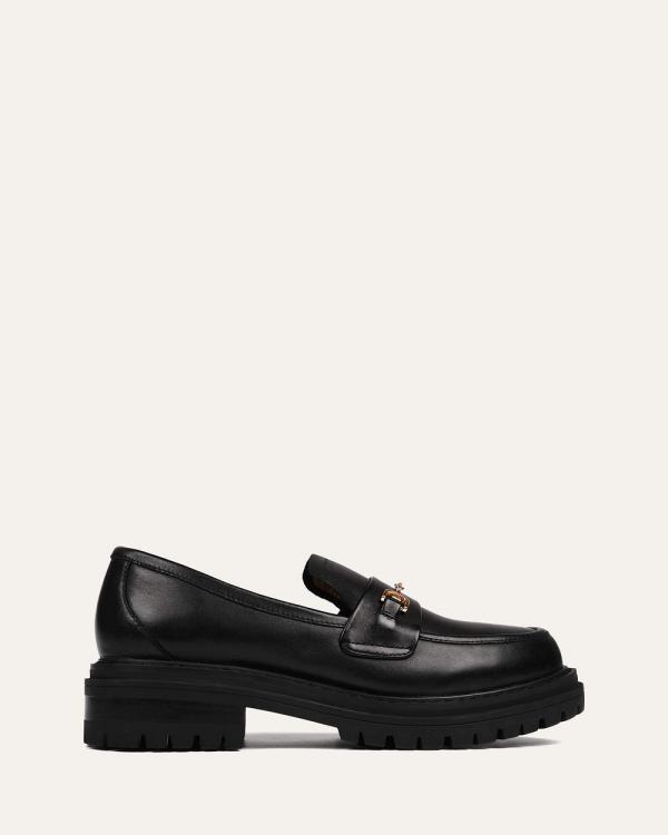Jo Mercer - Brixton Loafers - Casual Shoes (BLACK LEATHER) Brixton Loafers