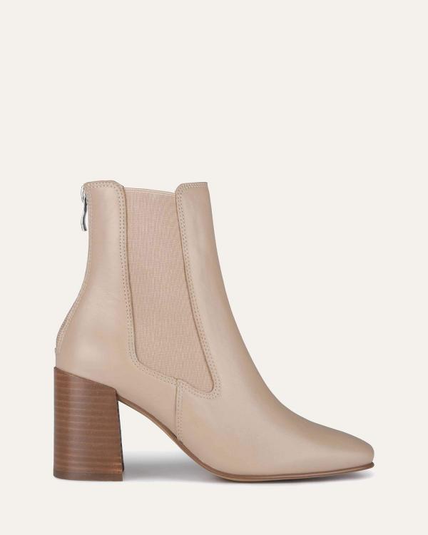 Jo Mercer - Diamond Mid Ankle Boots - Boots (BEIGE LEATHER) Diamond Mid Ankle Boots