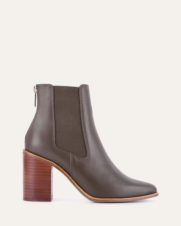 Jo Mercer - Lover High Ankle Boots - Boots (DARK OLIVE GREEN LEATHER) Lover High Ankle Boots