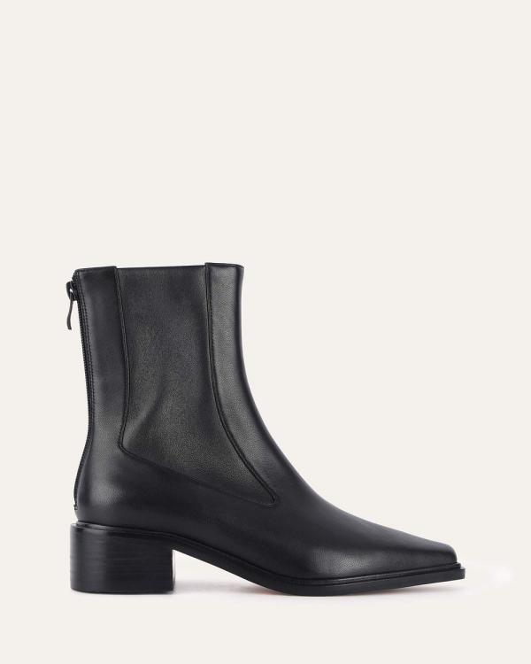 Jo Mercer - Olympia Flat Ankle Boots - Boots (BLACK LEATHER) Olympia Flat Ankle Boots