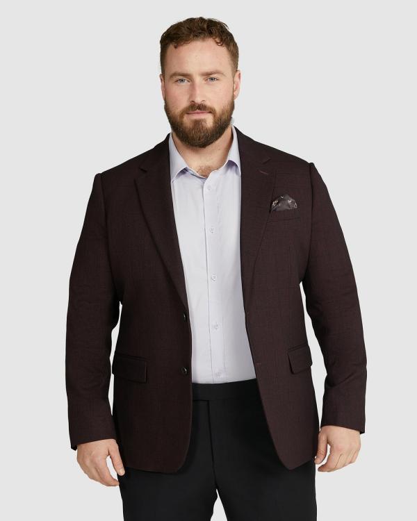 Johnny Bigg - Jordan Check Stretch Blazer - Suits & Blazers (WINE) Jordan Check Stretch Blazer