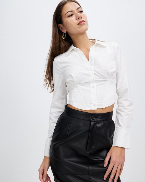Jorge - Lucinda Corset Shirt - Shirts & Polos (WHITE) Lucinda Corset Shirt